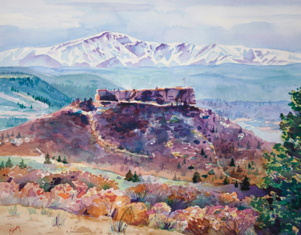 “Castle Rock And Pikes Peak”